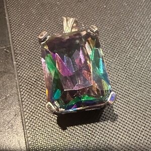 Mystic topaz Gemstone 925 sterling silver  Pendant
